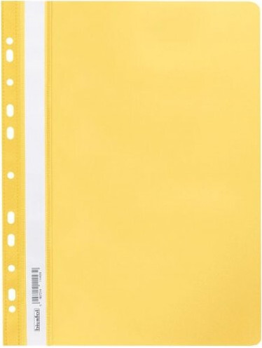 80x Skoroszyt plastikowy oczkowy Biurfol, miękki, A4, żółty