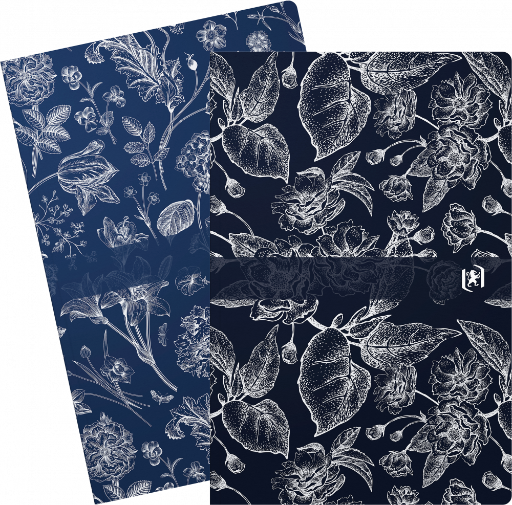 2x Notatnik w linie Oxford Romance, B5, miękka oprawa, 80 kartek, mix wzorów