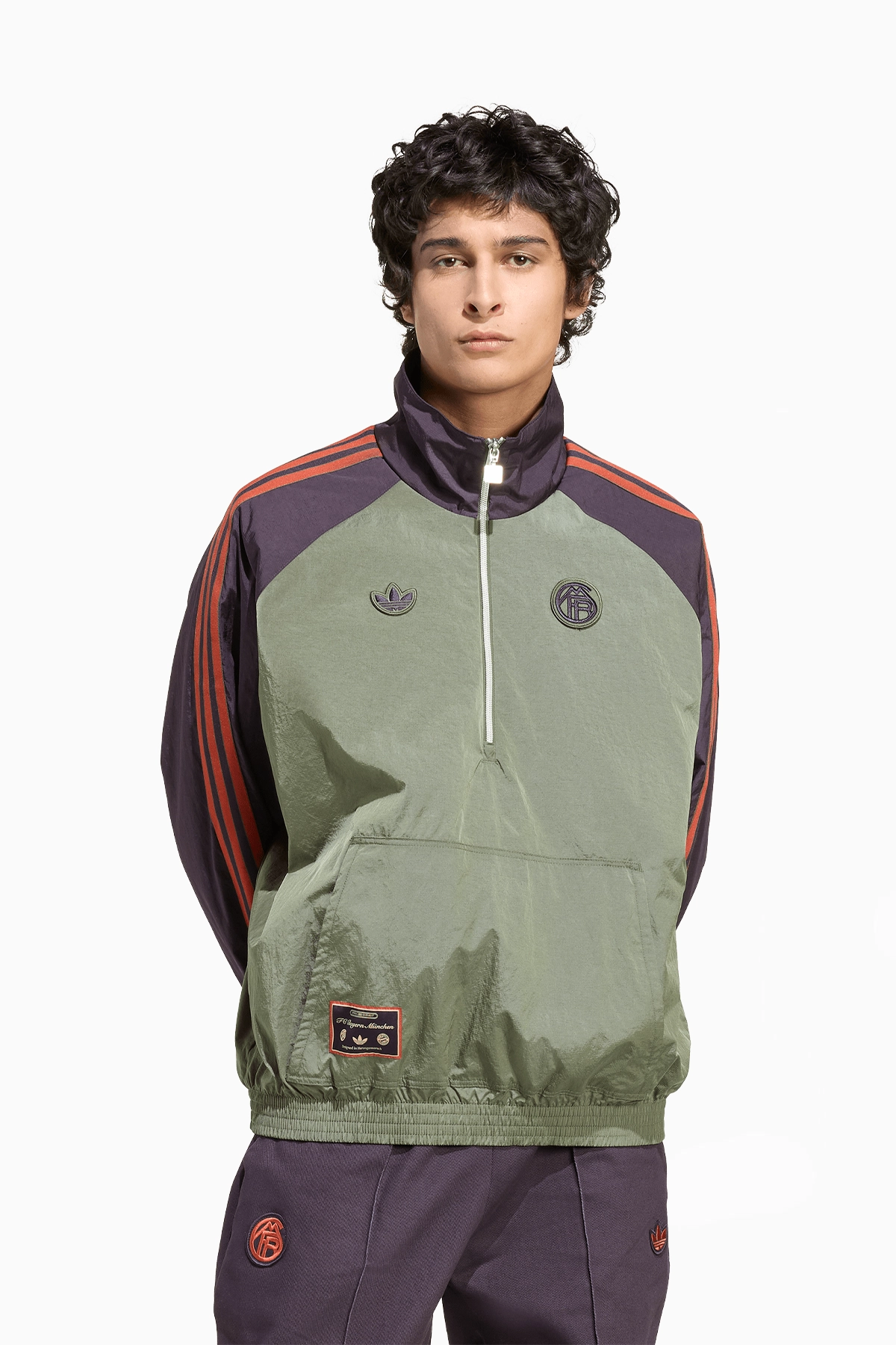 Bluza adidas FC Bayern 25/26 Terrace Icons Half-Zip - Zielony