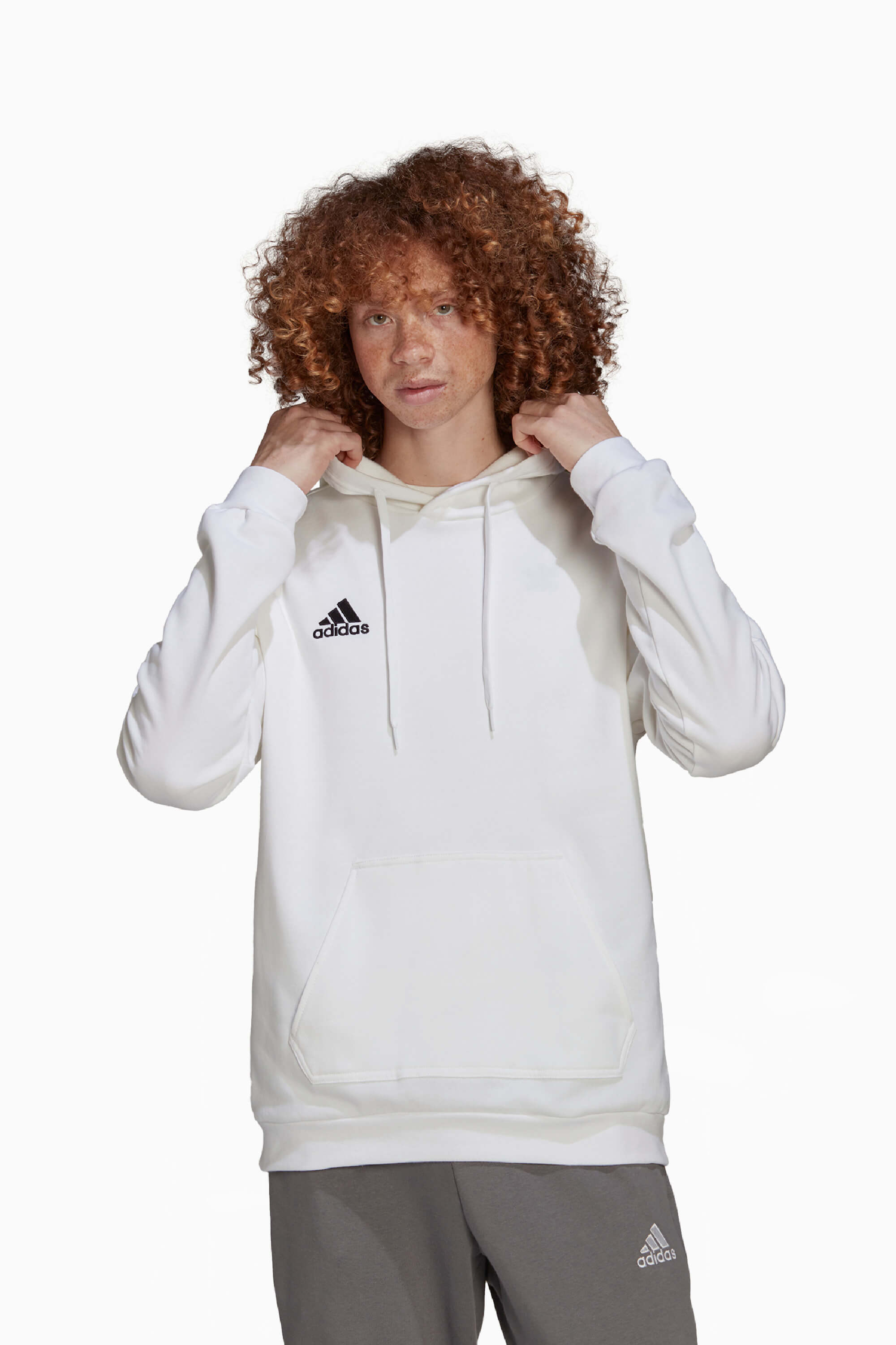 Bluza z kapturem adidas Entrada 22 Sweat - Biały