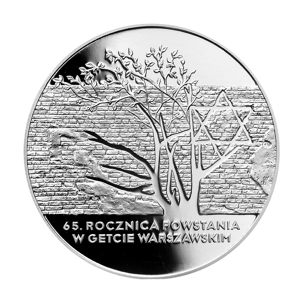 Srebrna moneta 65. rocznica Powstania w Getcie Warszawskim 2008 - wysyłka 24 h! - Mennica Skarbowa
