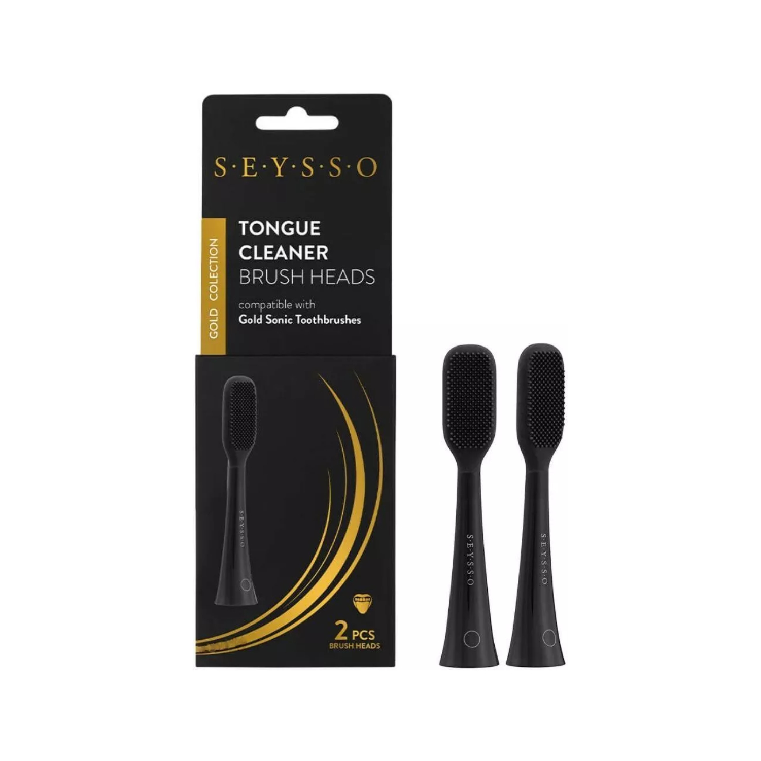 Seysso gold tongue cleaner - końcówki do czyszczenia języka, 2 sztuki