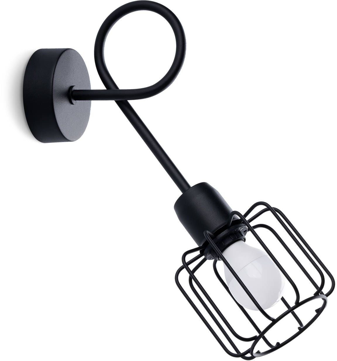 Sollux Lighting Beluci kinkiet 1x40W czarny SL.1117