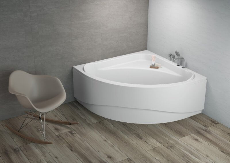 Polimat Standard wanna narożna 140x140 cm biała 00254