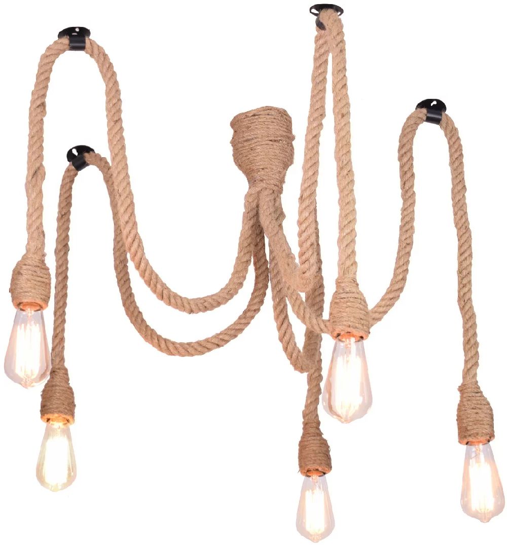 Goldlux Rope lampa wisząca 5x12 W beżowa 312921