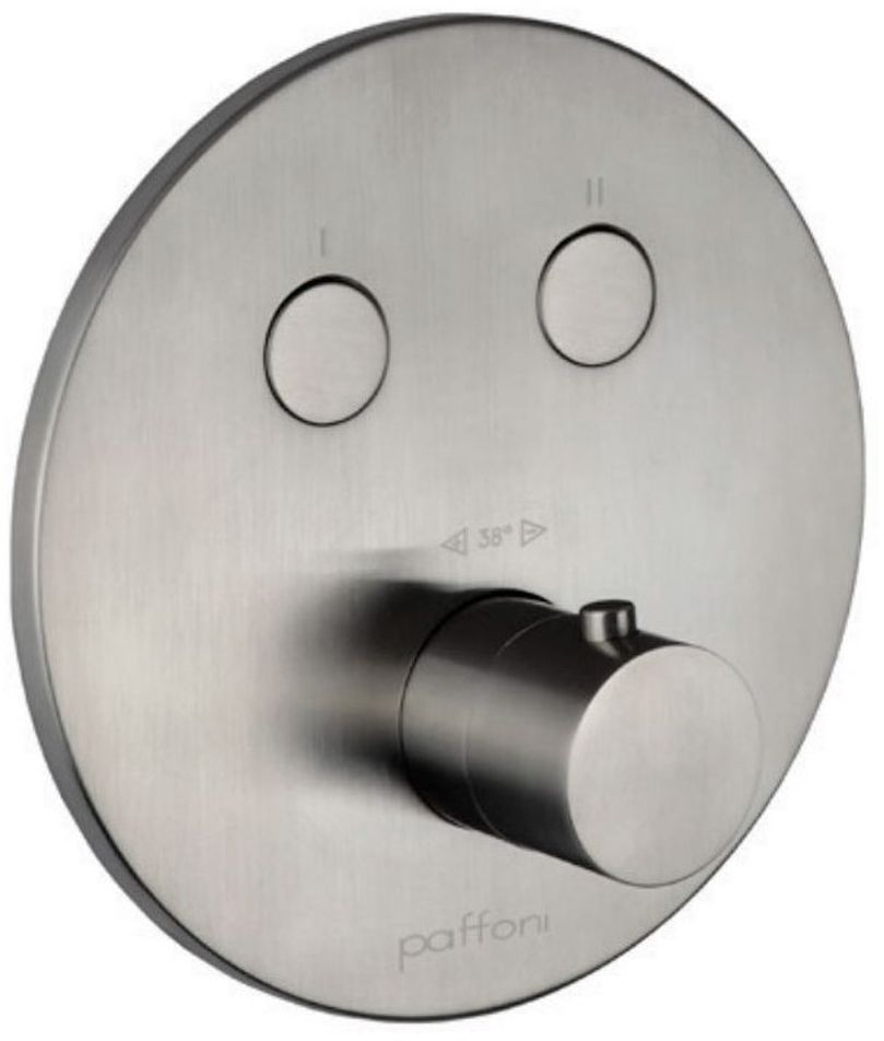 Paffoni Light bateria wannowo-prysznicowa podtynkowa termostatyczna stal szczotkowana CPT018ST
