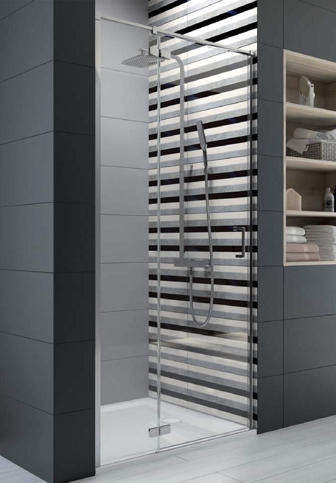 Sanplast Free Line II drzwi prysznicowe 80 cm wnękowe DJ2/FREEII-80 chrom błyszczący/szkło przezroczyste 600-261-0300-42-401