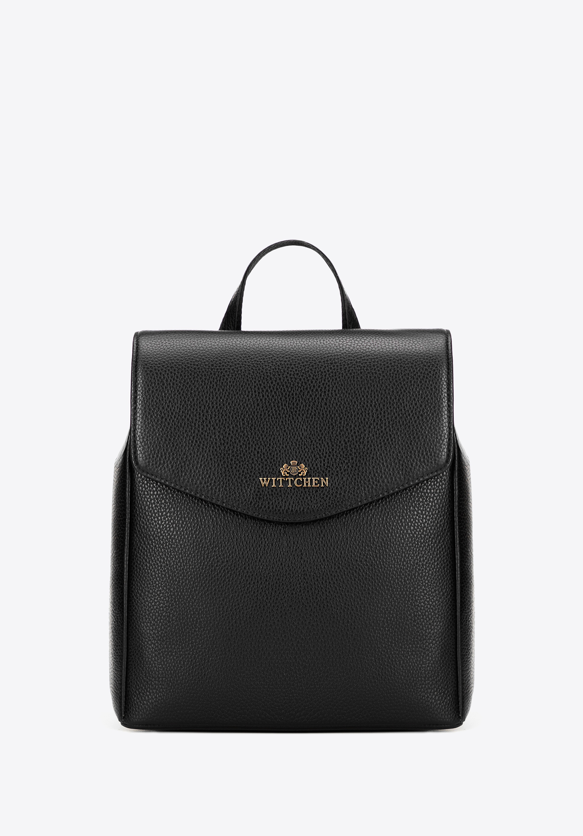 Damski plecak ze skóry naturalnej o fakturze groszkowej czarny