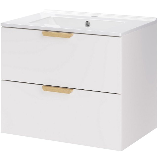 COMAD Szafka ASTER WHITE z umywalką meblową LAVA 60 cm