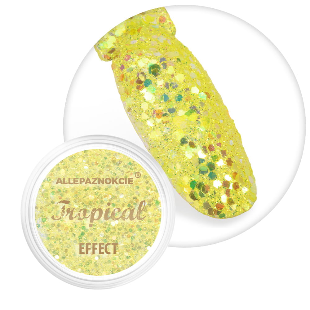 Pyłek do paznokci Tropical Effect Allepaznokcie Banana 1 g Nr 04
