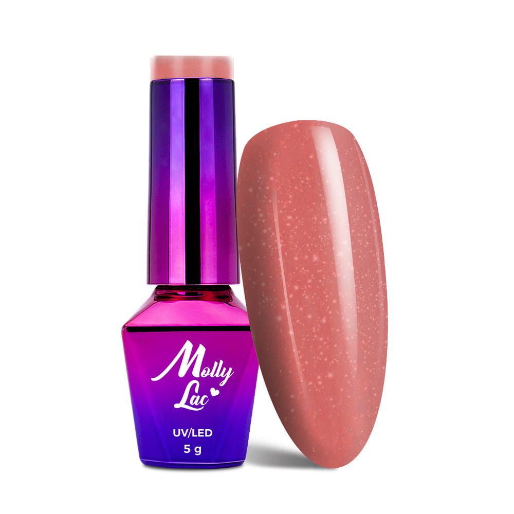 Lakier hybrydowy LED/UV Gel Polish MollyLac Macarons Nr 470 Rici Lychee 5 g