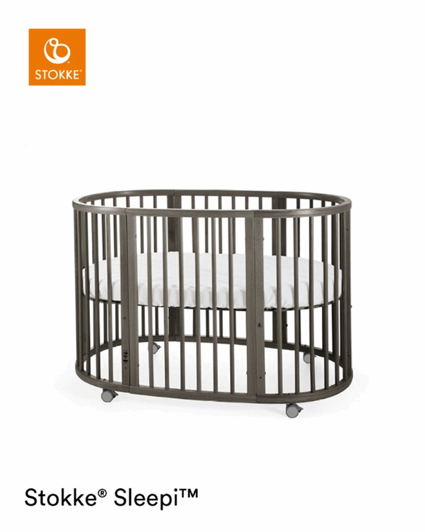 Stokke, Sleepi - owalne łóżeczko z materacem-Hazy Grey