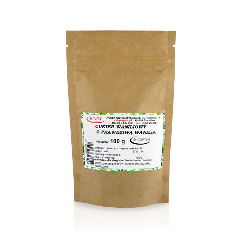 Cukier waniliowy z prawdziwą wanilią 1,5% 100g