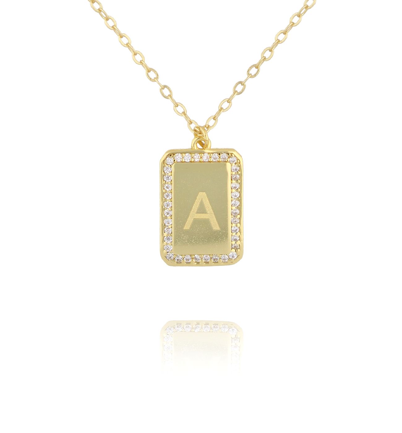 Naszyjnik z literką A złoty NCA0060