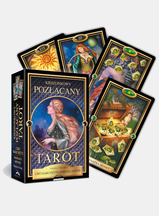 Pozłacany Tarot (Gilded Tarot) Ciro Marchetti (karty + książka, wydanie polskie, kieszonkowe)