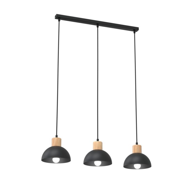 Lampa wisząca Emibig SECO czarna 3xE27x20W IP20 wym:140x60x18cm - 1 szt.