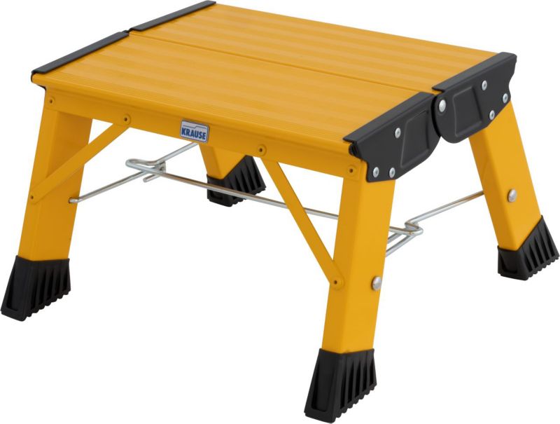 Schodek składany KRAUSE Treppy 1x1, żółty 1 szt.