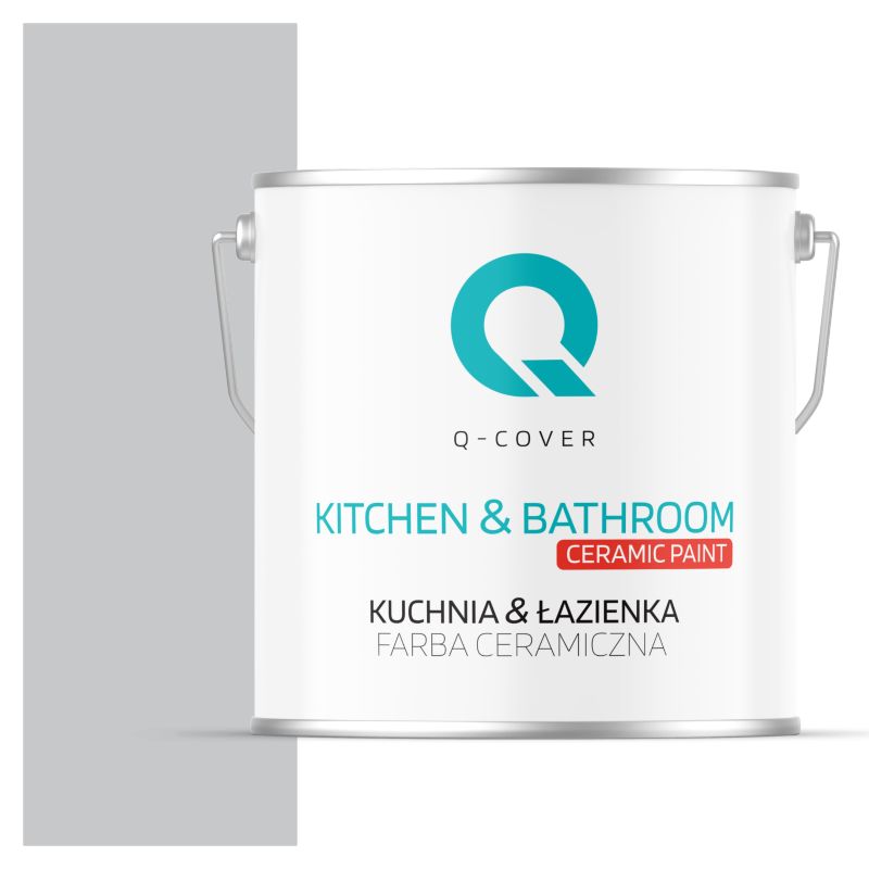Farba Ceramiczna Kuchnia & Łazienka Q-Cover Szary jasny H1061 Głęboki Mat 5L