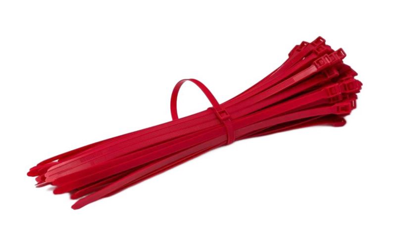 Opaska Zaciskowa Neopak bezpieczna 400/10mm Czerwona 100 szt.