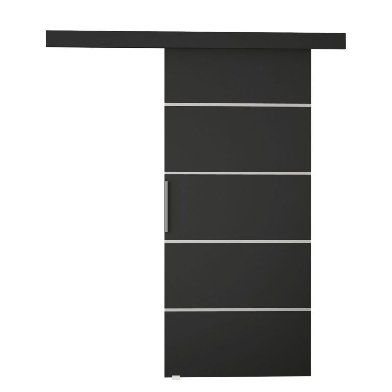 Drzwi przesuwne wewnętrzne MIRJAN 24 Rubi III 70 + samodomykacz czarny 1 kpl.