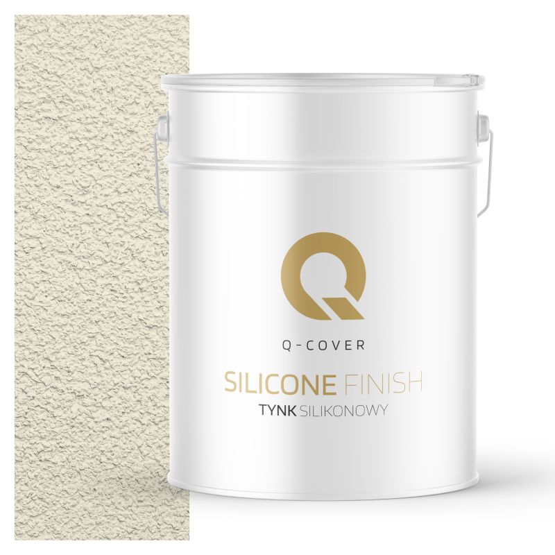 Tynk Silikonowy Elewacyjny Baranek 1.5mm Q-Cover Biel złamana w beż F771 15KG