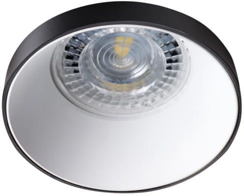 Oprawa sufitowa wpuszczana Kanlux Simen czarno-biała 1 x GX5.3 / GU10 x 35W IP20 wym: 8 x 8 cm okrągła - 1 szt.