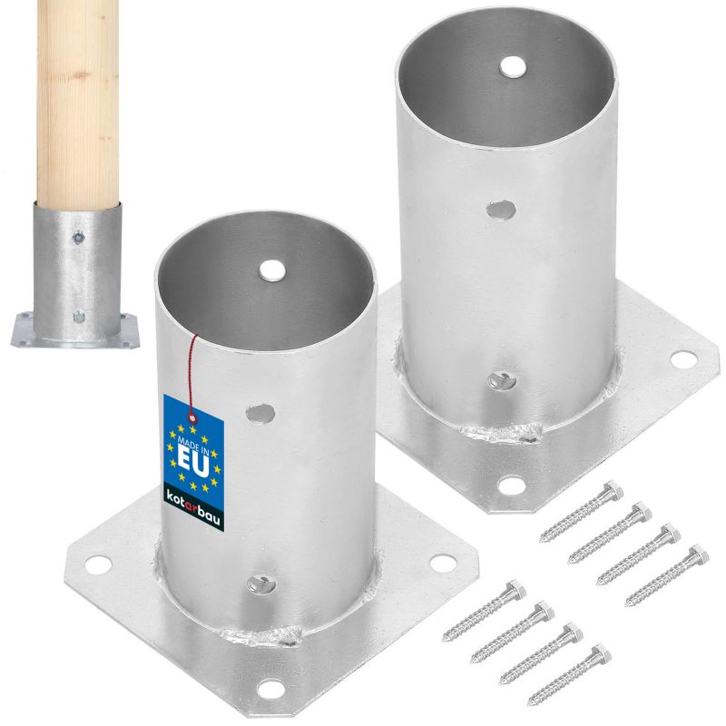 Podstawa słupa KOTARBAU przykręcana fi 80 mm 2 szt.