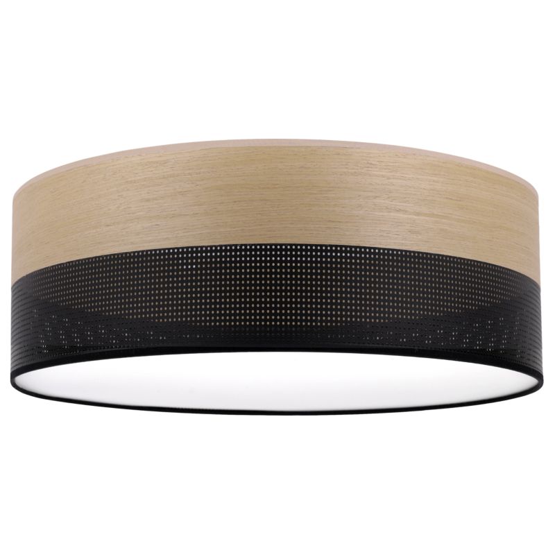 Lampa sufitowa wisząca Light Home LH Wood Plexi 3x E27 60W czarny/dąb złocisty 40cm 1szt.