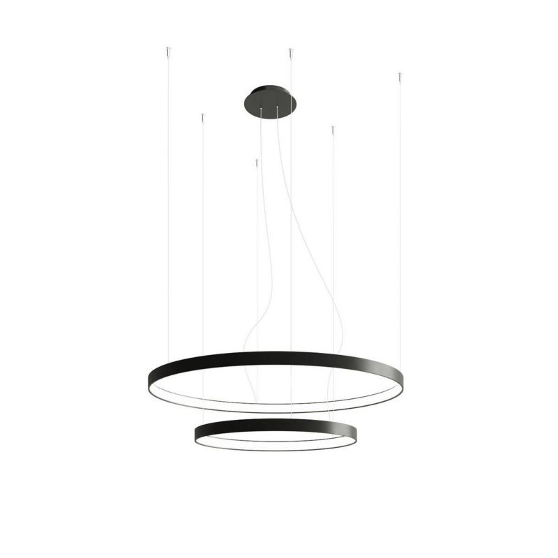 Lampa wisząca Thoro RIO czarna 2 x LED 55W 7272lm wym:150x78x78cm IP20 -1 szt.