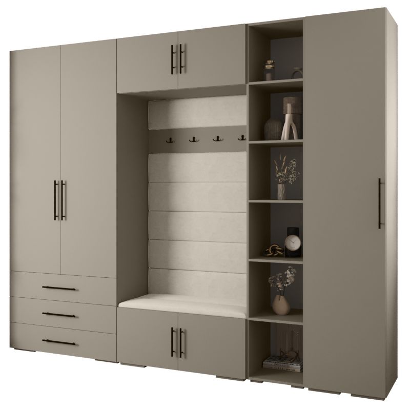 Garderoba do przedpokoju Abiks INOVA 3 Z11 kaszmir+czarny+manila02 1 szt.