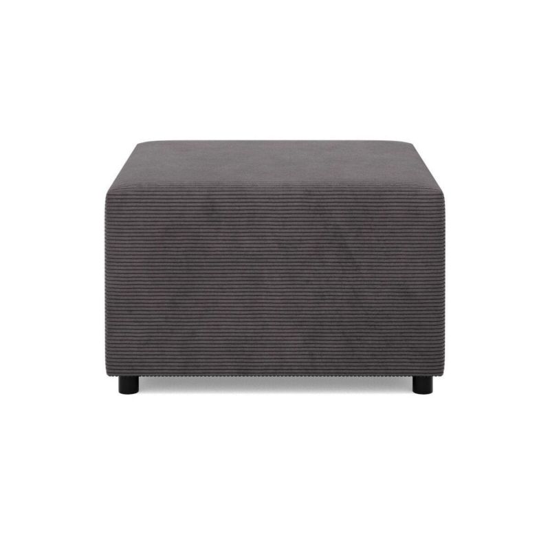 Pufa TYLETEGOTU do salonu BLOM sztruks ciemny szary 1 szt