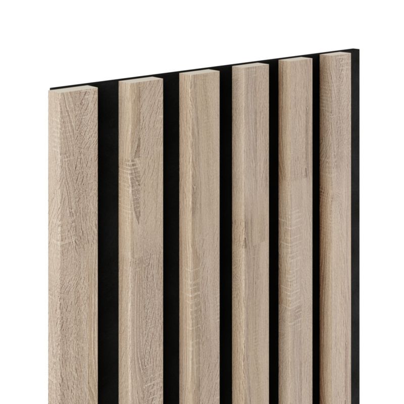 Lamel ścienny na czarnym filcu 6L Marbet Design WOODLINE 270x30 cm Dąb Sonoma 1 szt.