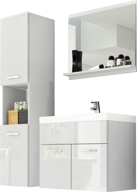 Zestaw mebli łazienkowych MINIO go for it MONTANA biały/biały połysk 1 kpl.