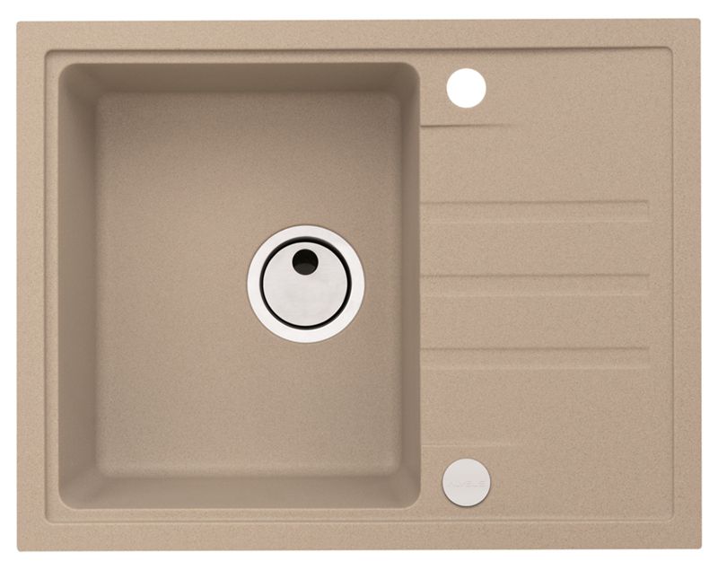 Zlewozmywak granitowy Alveus Intermezzo 30 kol. 55 beż (62x48) 1-komorowy 1szt.