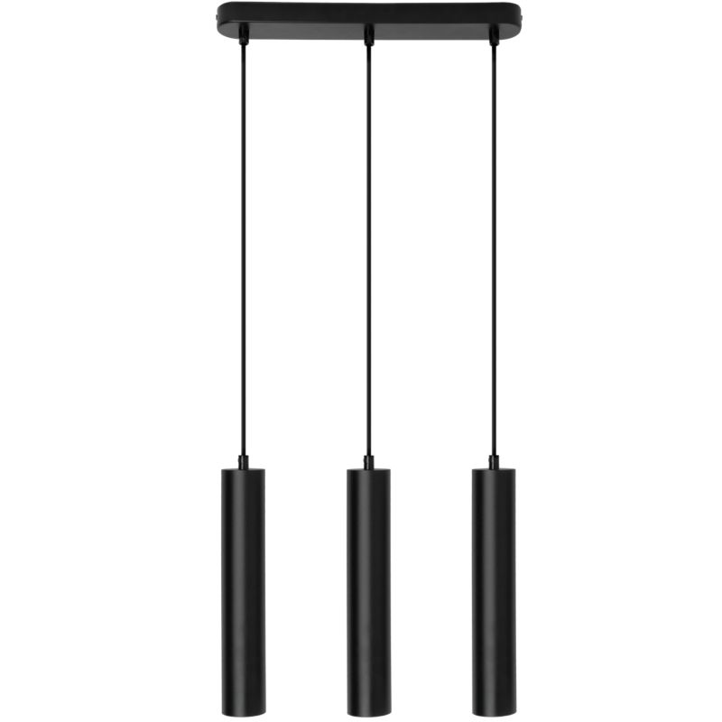 Lampa Wisząca Lumiled Sufitowa Zwis 29cm Reflektor 3x GU10 LED Czarny 1 szt.