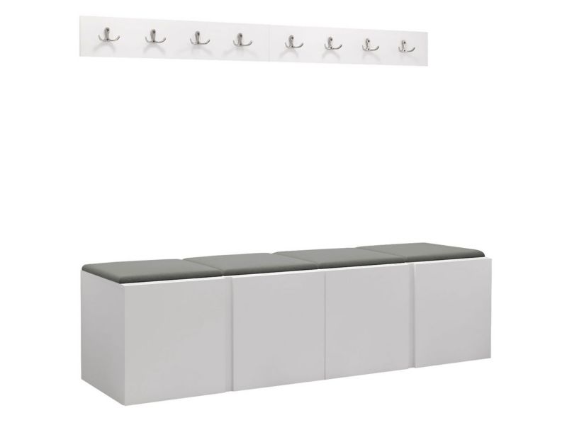 Garderoba MIRJAN 24 Orion VII biały + szary 1 kpl.