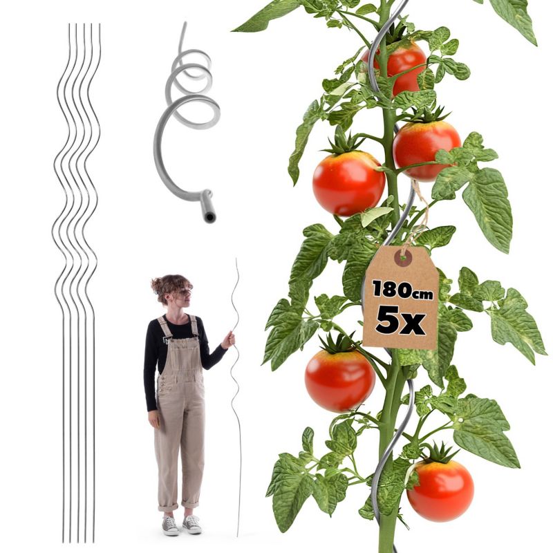 Tyczka KADAX Spiralna Do Pomidorów Roślin Fasoli Ogórków 180 cm 5 szt.
