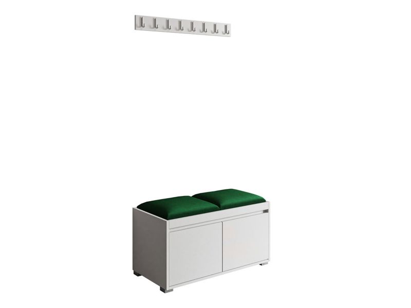 Zestaw do przedpokoju MIRJAN 24 Grawis 80 I biały + zielony 1 kpl.