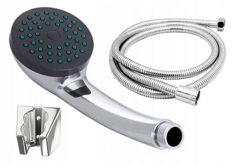 Zestaw Prysznicowy Wąż Słuchawka Uchwyt Granitan Chrom 1 szt.