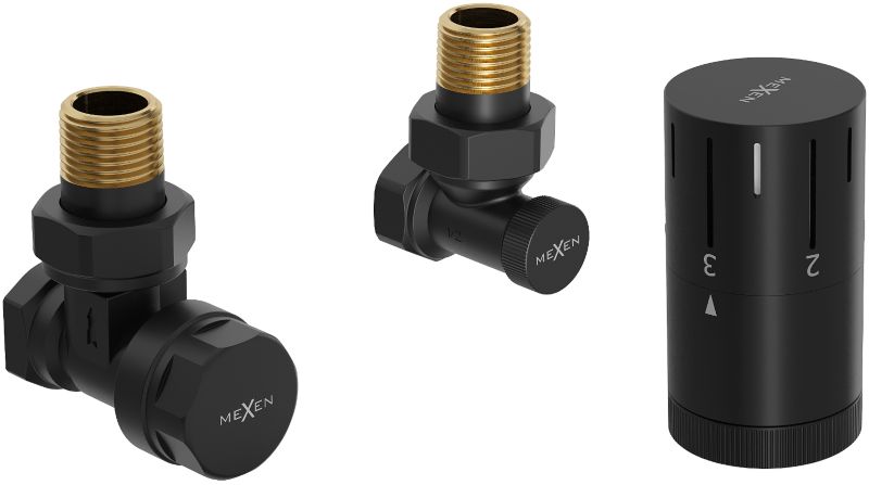 Zestaw termostatyczny kątowy Mexen G05 czarny W901-958-70 1 szt.