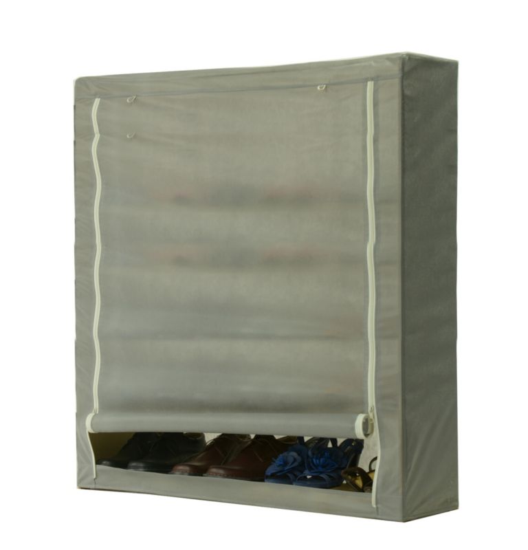 Pokrowiec ochronny na regał na buty MODO24 wysokość 117-153 cm szary 1 szt.