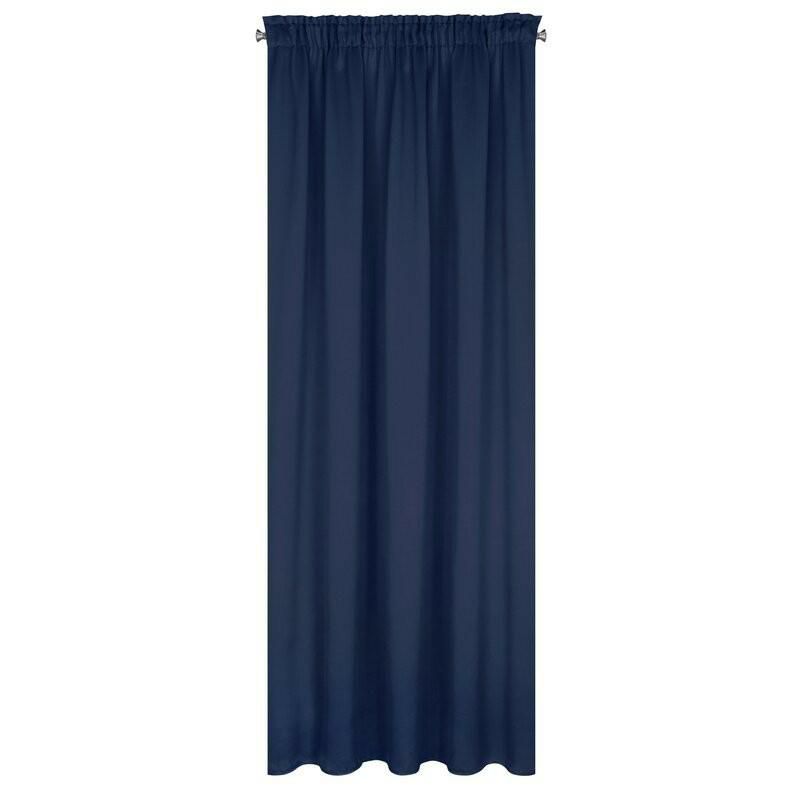 Zasłona LOGAN Eurofirany 135 x 270 cm granatowa zaciemniająca gładka półmatowa 1 szt.