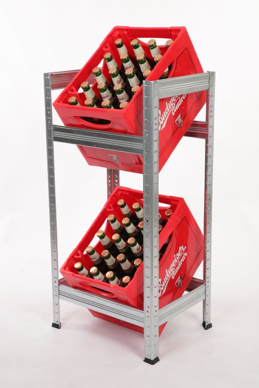 Regał metalowy na skrzynki MODO24 90 x 45 x 35 cm ocynkowany 1 szt.