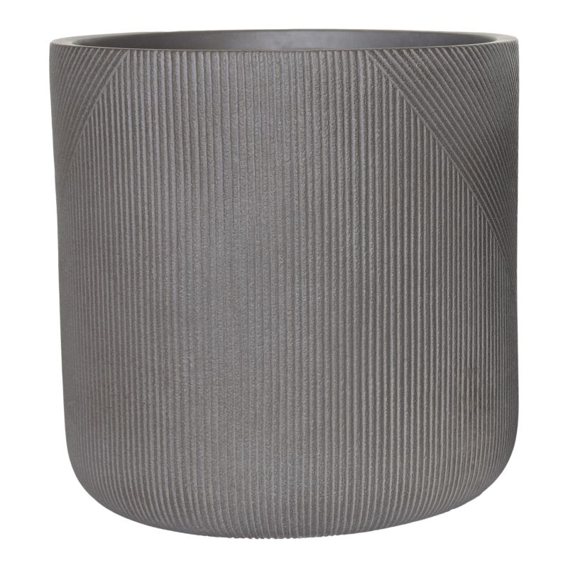 Donica Verve 36 cm ciemnoszara w paski