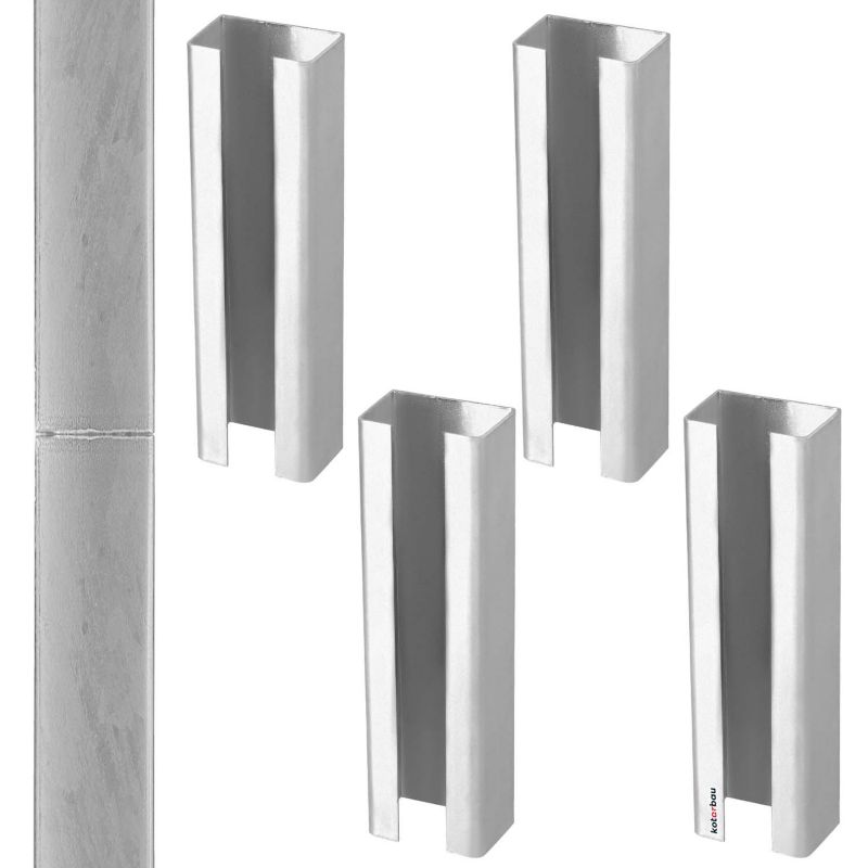 Łącznik do przedłużenia KOTARBAU słupka ogrodzeniowego ocynk 55x35 mm 4 szt.
