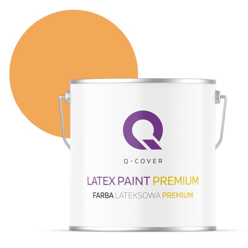 Farba Lateksowa Premium Plamoodporna do Ścian i Sufitów Q-Cover Dyniowy H6345 Głęboki Mat 5L