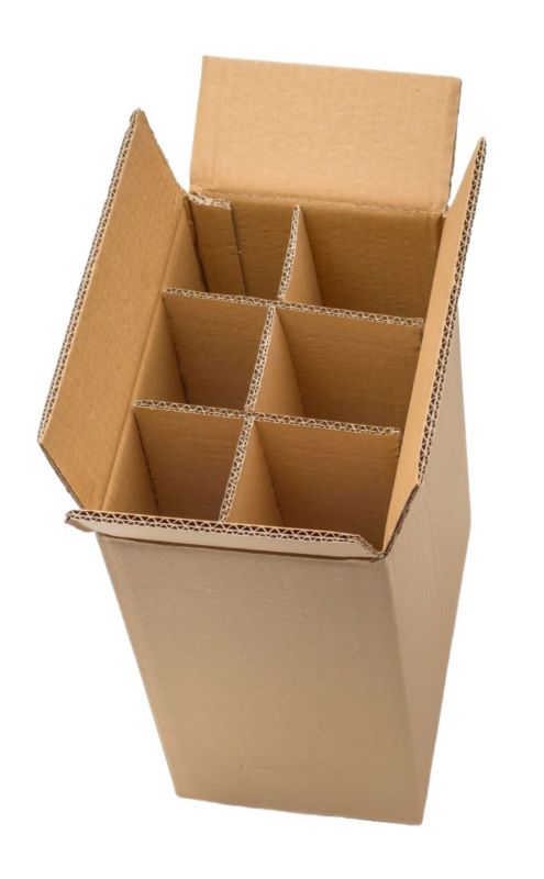 Kartony klapowe Neopak na butelki 255x170x350mm +kratownice 100 szt.