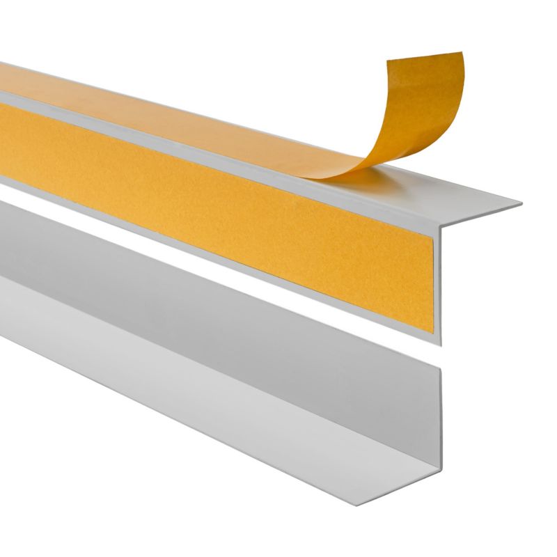 Kątownik twardy PCV 30x30mm QUEST, Listwa Kątowa do Narożników Wewnętrznych, Samoprzylepna, KTZ, 200 cm, szary