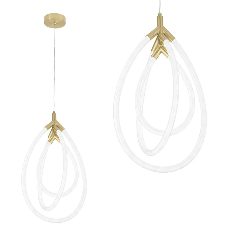 Lampa Sufitowa Wisząca Toolight Led G018-Cp Złoty