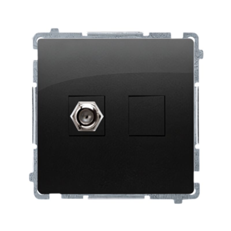 Gniazdo Antenowe Pojedyncze 1X Simon Basic Czarny 1 szt.